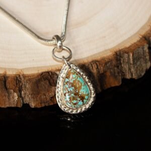 Sterling silver handmade turquoise necklace